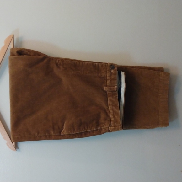Brooks Brothers Tan Wide Wale Cotton Blend Corduroy Pants 37 - 28.5 - Picture 3 of 9